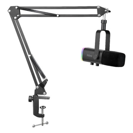 Fifine AM8T RGB Streaming Microphone With Adjustable Boom Arm - Black ( 066953 )