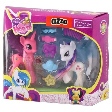 Fun horse, set figura, dva ponija, set sa šnalicama ( 867193 )