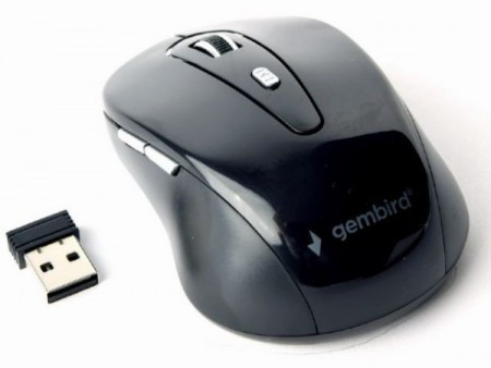 Gembird bezicni mis 2,4GHz opticki USB 800-1600Dpi black 95mm MUSW-6B-01