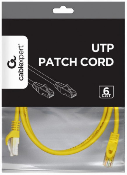 Gembird PP6U-1M/Y mrezni kabl, CAT6 UTP Patch cord 1m yellow