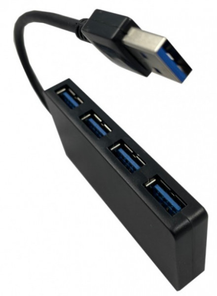 Gembird UHB-U3P4-03 USB 3.0 4-port HUB, storage speed 5Gbps, black (alt. UHB-U3P4-05 671)