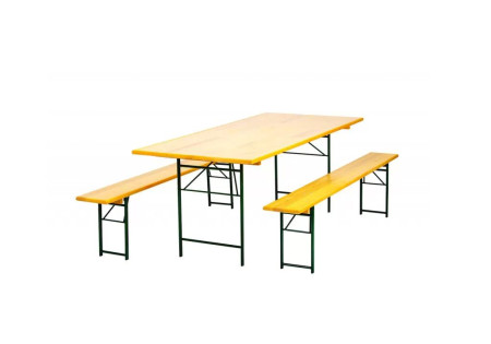 Green Bay baštenski set stout - sto + 2 klupe 200 x 90 ( 056507 ) - Img 1