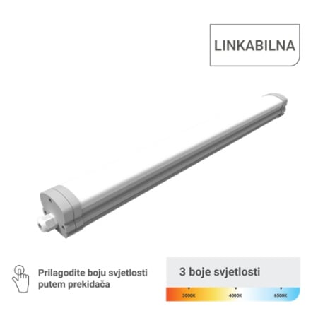 Green tech led svetiljka vodonepropusna linkabilna 45w 120lm/w 3cct ip65 ( WP-Q45W-3CCT )