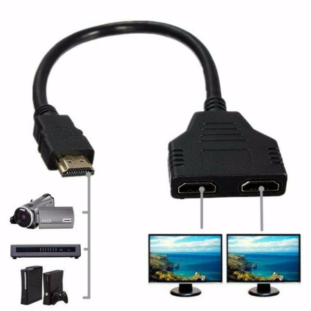 HDMI spliter razdelnik 1/2 1080p H2H-300 ( 55-054 ) - Img 1