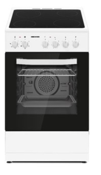 Heinner hfsc-s56e4vwh 4xstruja/keramika/ventilator/50cm Električni šporet