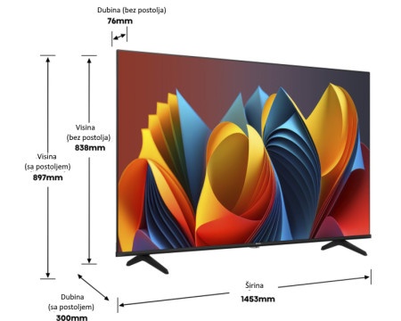 Hisense 50E7NQ Smart LED 4K UHD TV 50 inča