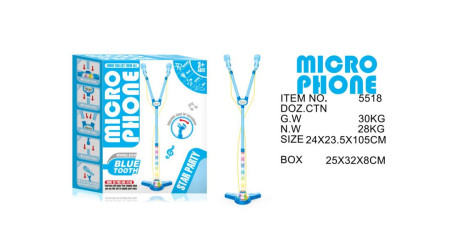 Hk mini, mikrofon sa muzikom i svetlom, plavi ( A070517 )