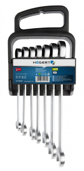 Hogert set ključeva viličasto-okastih sa račnom 10-19 mm ( HT1R397 ) - Img 1