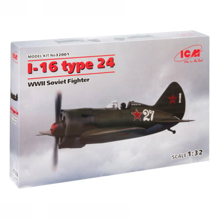 ICM Model Kit Aircraft - I-16 Type 24 WWII Soviet Fighter 1:32 ( 060949 )