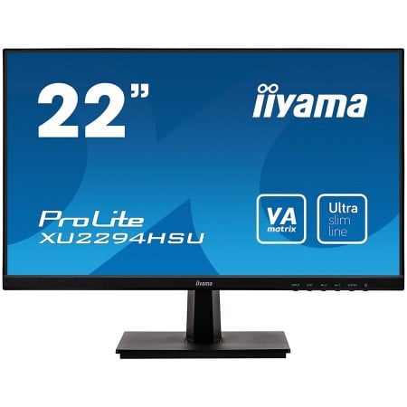 Iiyama monitor prolite, 21,5&quot; ultra slim line VA-panel, 1920x1080, 250cdm˛, Speakers, VGA, HDMI, DisplayPort, 4ms, USB 2x2.0 ( XU2294HSU-B1 - Img 1
