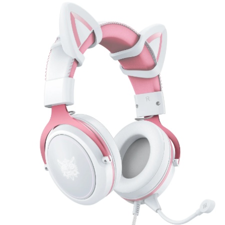 Innovation onikuma gaming x10 pink white cat ear slusalice ( 110-0207 )