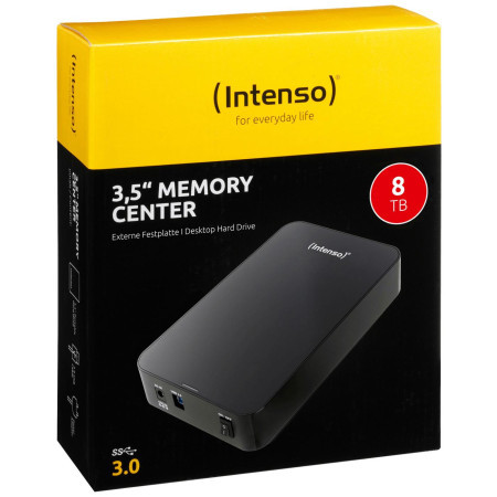Intenso eksterni HDD 3.5", kapacitet 8TB, USB 3.0, crna boja - HDD3.0-8TB/memory-center