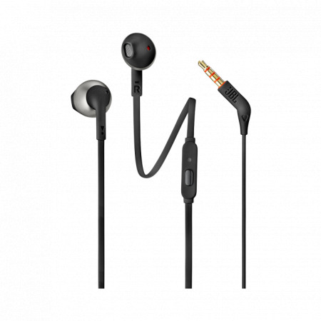 JBL T205 black earbud slušalice, mikrofon, 3.5mm, crna