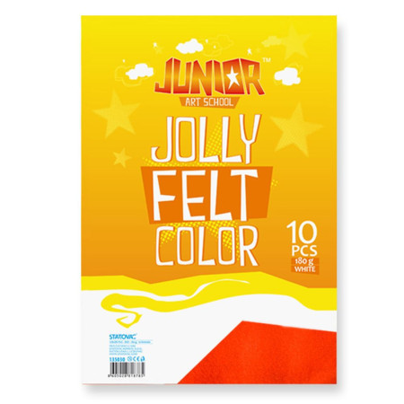 Jolly Color Felt, fini filc, crvena, A4, 10K ( 135030 ) - Img 1