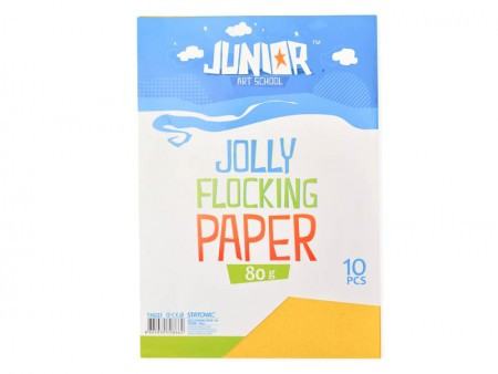 Jolly flocking papir, žuta, A4, 10K ( 136223 ) - Img 1