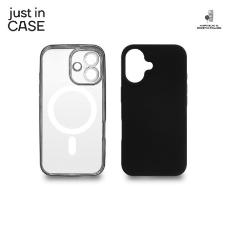 Just in case 2u1 extra case mag mix plus paket crni za iphone 16 ( MAGPL116BK )