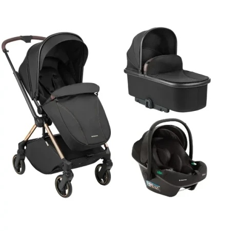 Kikka Boo Kolica Lanah 3in1 set sa autosedištem I-Prime I-size i tvrdom korpom Black ( KKB21147 SET )