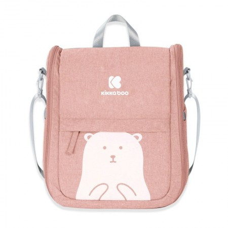 KikkaBoo torba sa putnim krevetićem 2in1 bear pink ( KKB50044 )