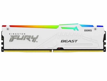 Kingston 32gb(2x16gb)/dimm/ddr5/6000mhz/cl40/fury beast white rgb xmp Memorija ( KF560C40BWAK2-32 )