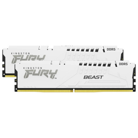 Kingston DDR5 32GB (2x16GB) 5200MHz CL40 [fury beast] white XMP memorija ( KF552C40BWK2-32 ) - Img 1