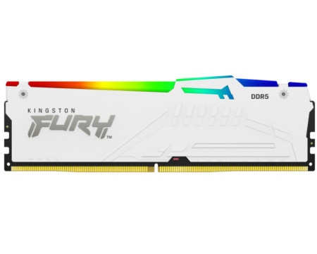 Kingston kf560c30bweak2-32 dimm ddr5 32gb (2x16gb kit) 6000mt/s fury beast rgb white expo