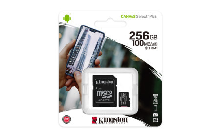 Kingston microSDXC/256GB/Class10 U3/ 100MB/s-85MB/s memorije kartice+adapter ( SDCS2/256GB )