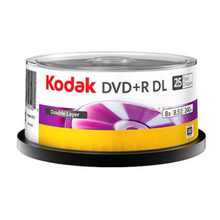 Kodak dvd+r 8.5gb dl 8x, 25 kom na štapu, 6 u kuti ( 3936193 )