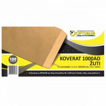 Koverat ad 1000 1/100 samolepiv natron žuti *sr ( 8096 )-1