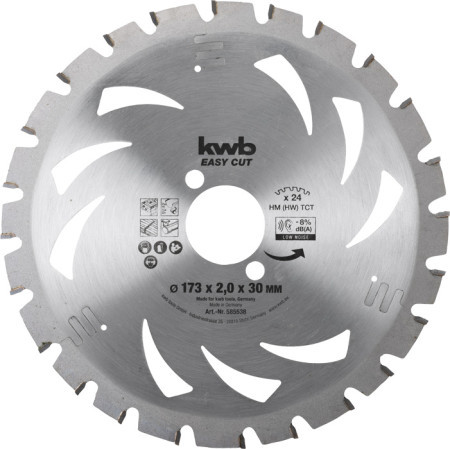 KWB easycut rezni disk za cirkular 173x30, 24Z, HM, za drvo/metal(nonFe)/plastiku, energy saving ( KWB 49585538 ) - Img 1