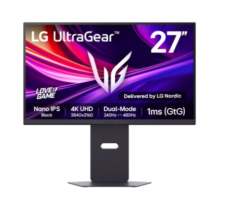 Lg 27g850a-b 27"/ips/3840x2160/480hz fhd, 240hz uhd/1ms gtg/hdmix2,dp, usb/gsync,freesync monitor ( 27g850a-b.Aeu )