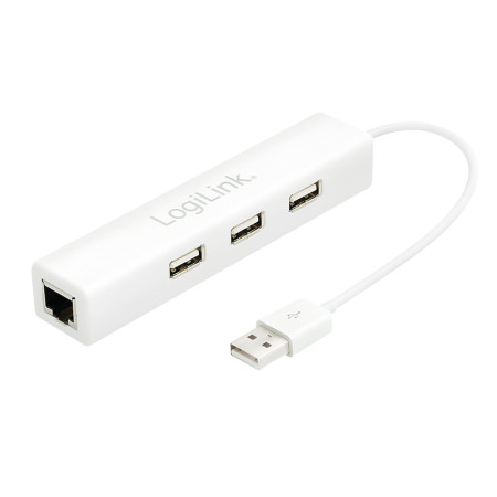 Logilink hub USB 2.0, 3 port, 1 LAN, mrežni adapter ( 5315 ) - Img 1