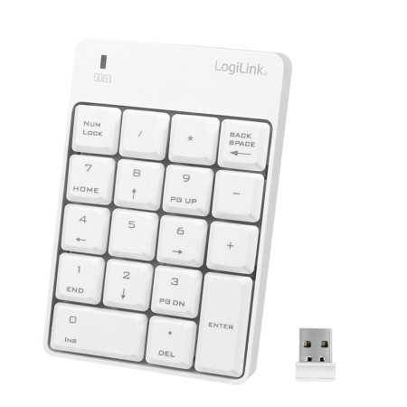 Logilink numpad BT numeriička tastatura bela ( 5097 )