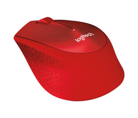 Logitech M330 silent plus wireless mouse red