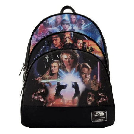 Loungefly Star Wars Trilogy 2 Triple Pocket mini backpack ( 057422 ) - Img 1
