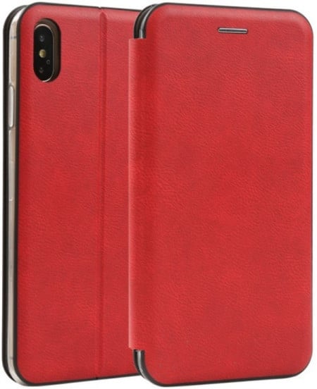 MCLF11-IPHONE XS Max Futrola Leather FLIP Red