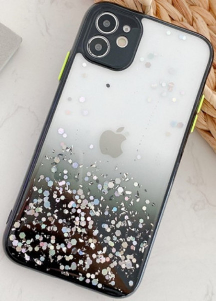MCTK6-IPHONE XS Max Furtrola 3D Sparkling star silicone Black - Img 1