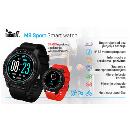 Meanit smart watch M9 Sport Sat pametni, vodootporan IP68