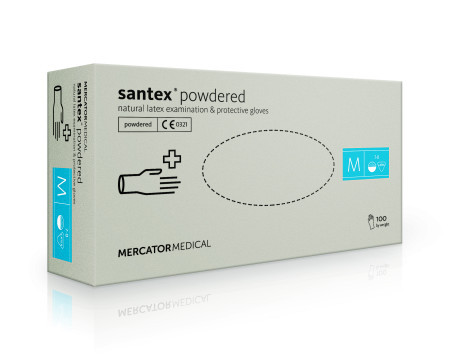 Mercator medical jednokratne rukavice od latexa s puderom santex powdered veličina s ( rd110100s )