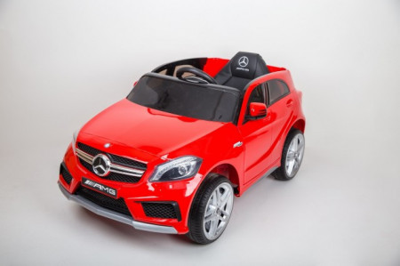 Mercedes A 45 AMG Licencirani auto za decu na akumulator sa kožnim sedištem i mekim gumama - Crveni - Img 1