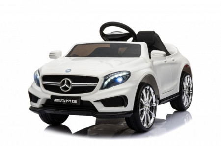 Mercedes GLA 45 AMG Licencirani auto za decu na akumulator sa kožnim sedištem i mekim gumama - Beli