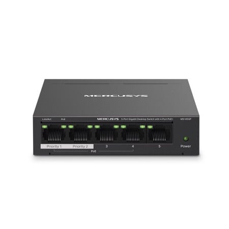 Mercusys MS105GP v1, 5-Port Gigabit Desktop Switch with 4-Port PoE+ ( 5401 )