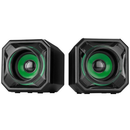 Mikado MD-177 5Wx2 USB zeleno crni Zvučnici 2.0