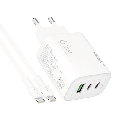 Moxom mx-hc158 qc3.0 65w type-c na type-c beli Kucni punjac ( P1131 )