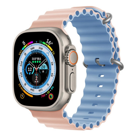 Moye smartwatch ocean strap 44/45/49mm pink sand/blue fog ( 055031 ) - Img 1