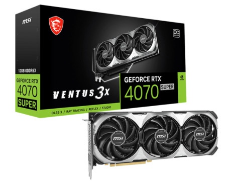 Msi nvidia geforce rtx 4070 12gb rtx 4070 super 12g ventus 3x oc grafička karta