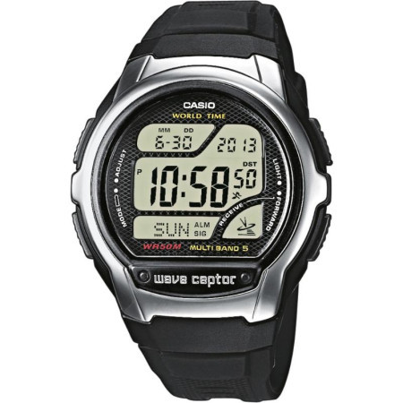 Muški casio crni srebrni digitalni sportski ručni sat sa crnim silikonskim kaišem ( wv-58e-1aveg ) - Img 1