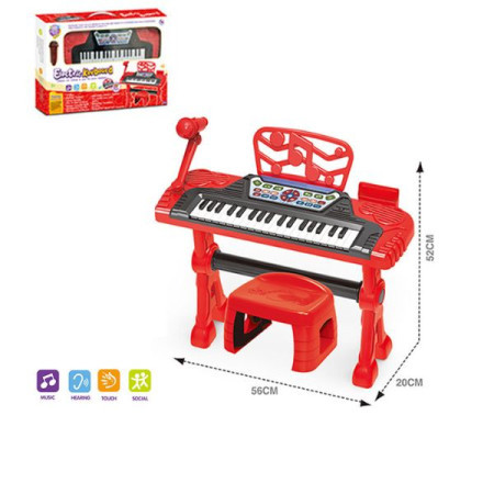 Muzička klavijatura sa stolicom i mikrofonom ( 61/92856 ) - Img 1