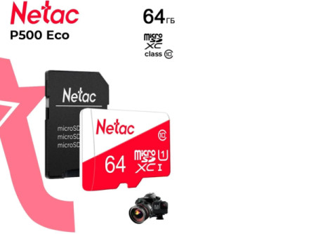 Netac micro SDXC 64GB P500 eco NT02P500ECO-064G-R sa adapterom - Img 1