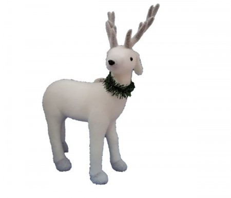 Novogodišnji ukras jelen beli ( 42/17986 )