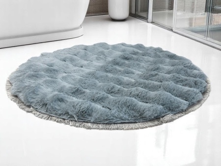 Okrugla prostirka za kupatilo sa resicama – fi 80 cm A6 ( VLK000183-tegetresa )